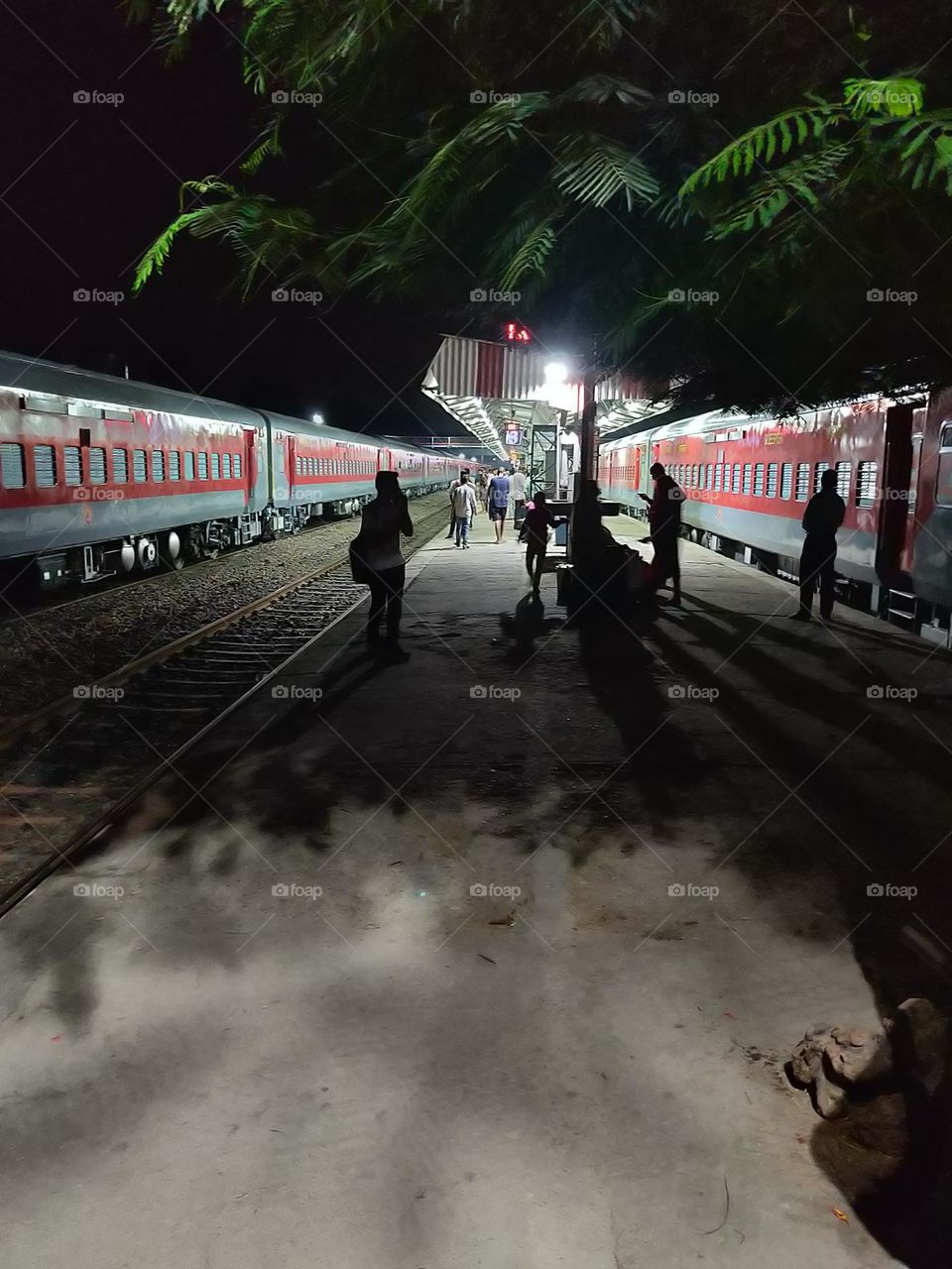 Life in a motion on railway station