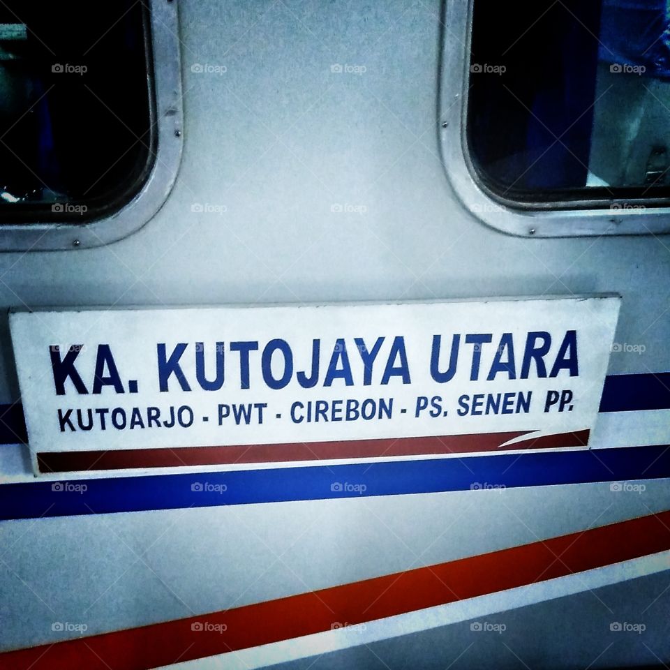 Indonesian railway to purwokerto central java