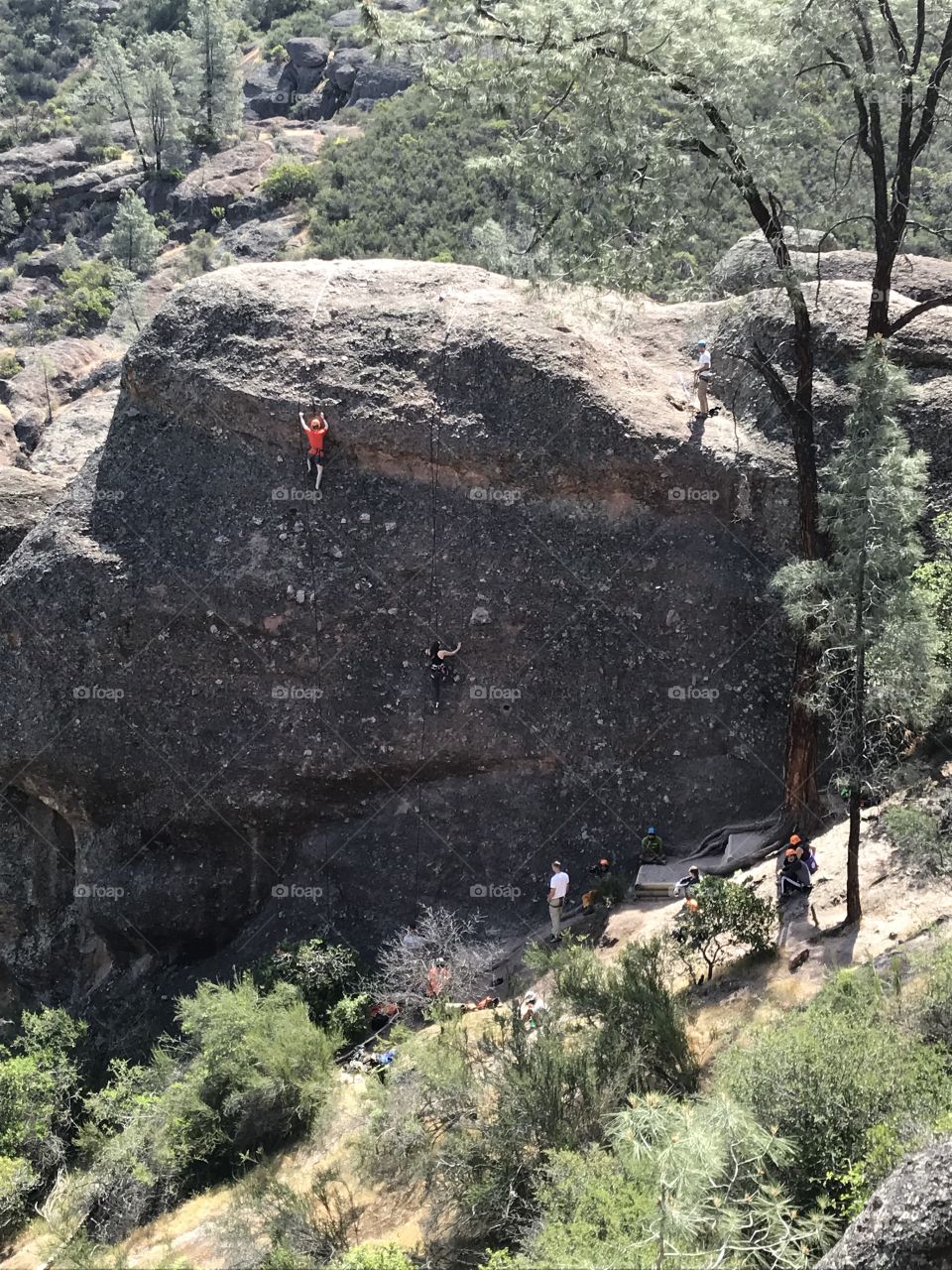 Rock climbing at Pinnacles National Park