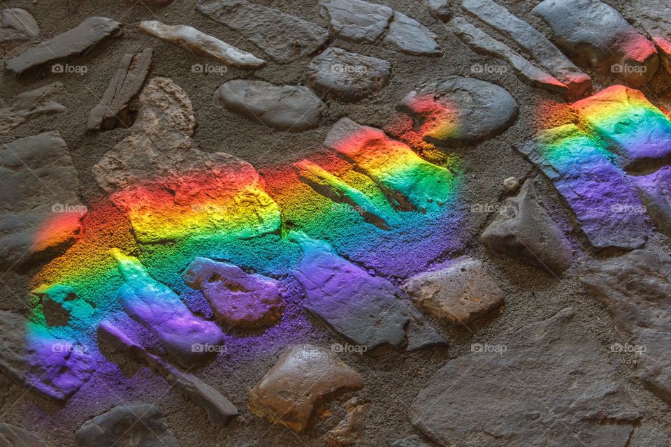 rainbow on the pavement