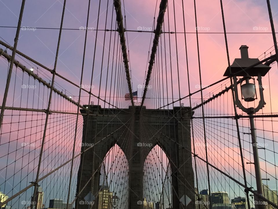 Brooklyn Bridge at dusk