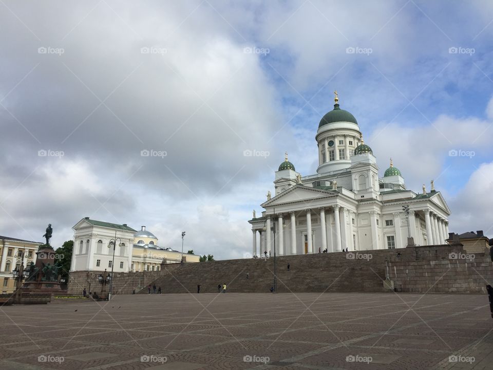 Helsinki Cathedral, white church in Helsinki, Finland 