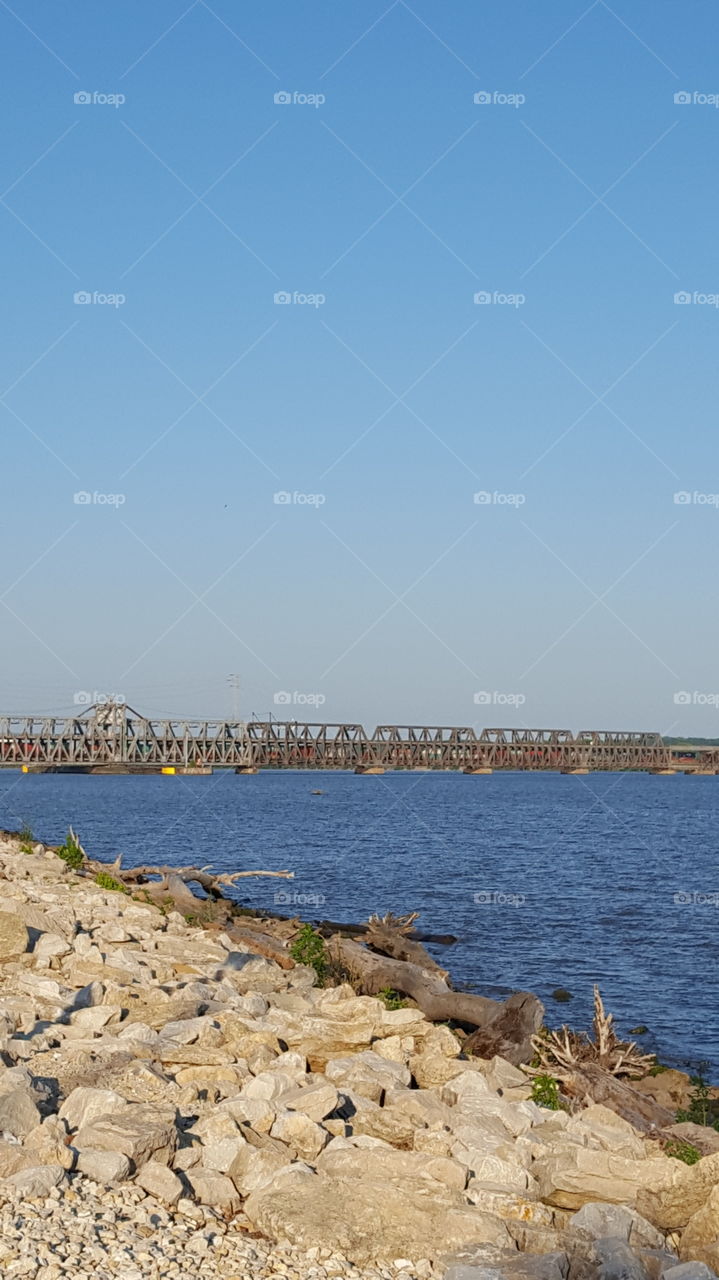Mississippi river swing bridge