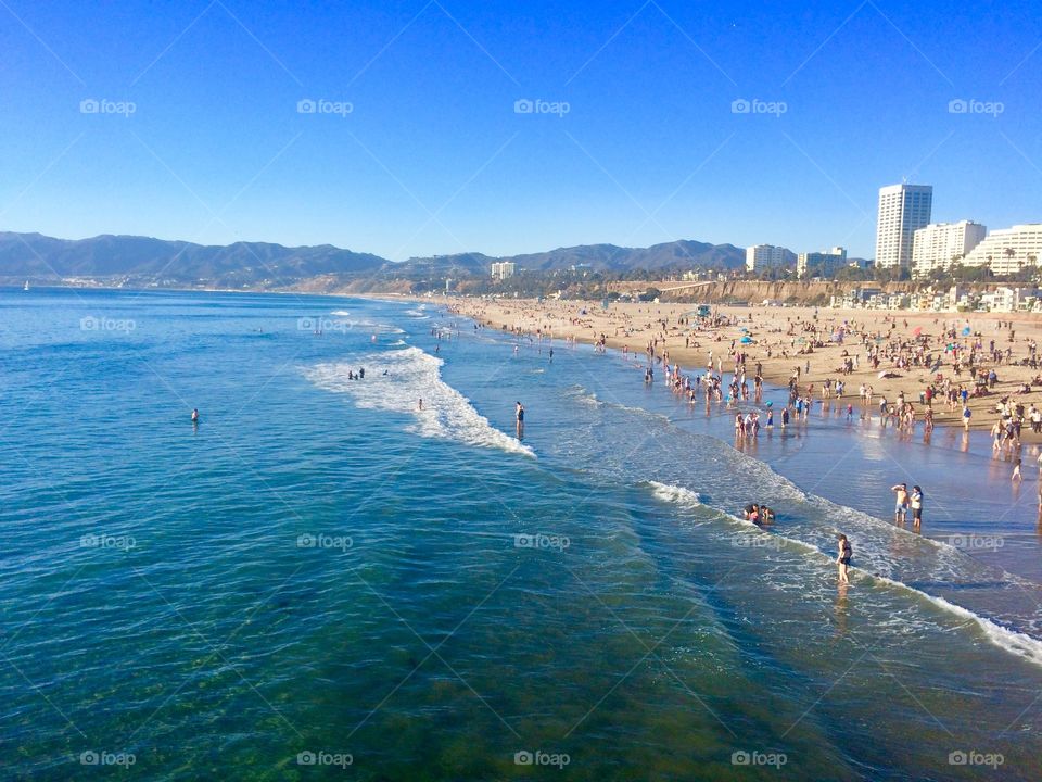 Exploring California! Here is a photo I captured from the Pier at Santa Monica Beach. 
