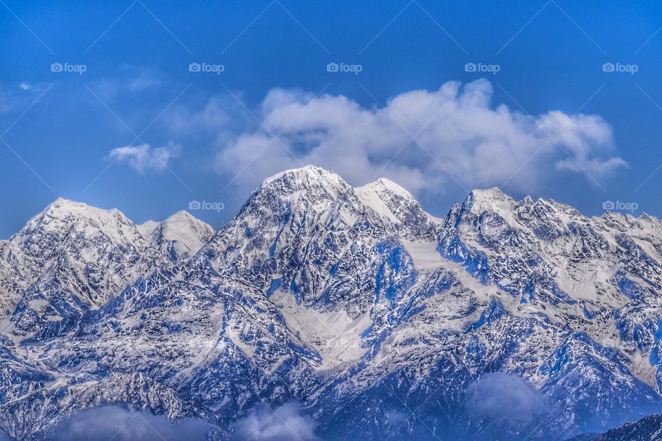 Mountain and blue sky