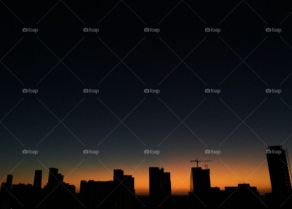 Moon, City, No Person, Sunset, Architecture