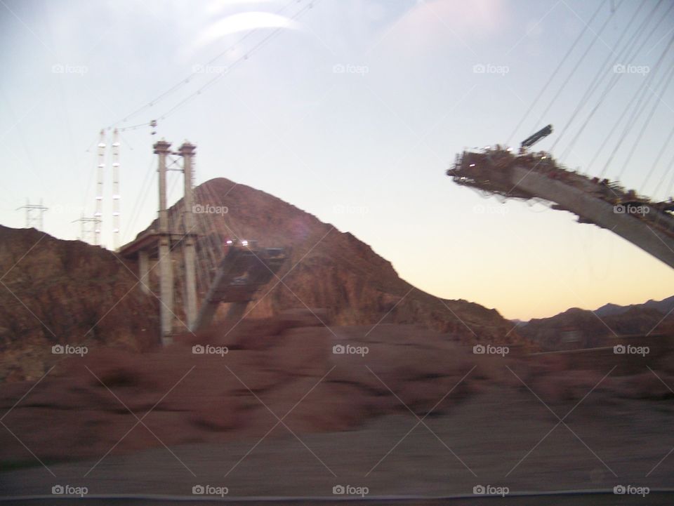 unfinished bridge. in work