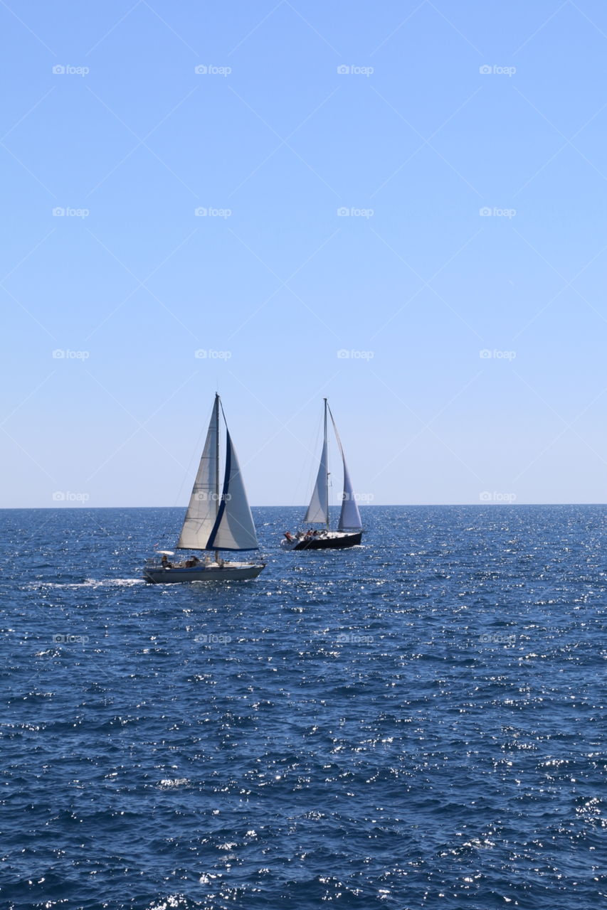 Sailboat, Water, Sail, No Person, Watercraft