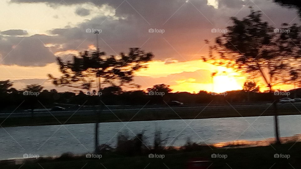 Sunset,  Sky, Horizon, Evening, Highway