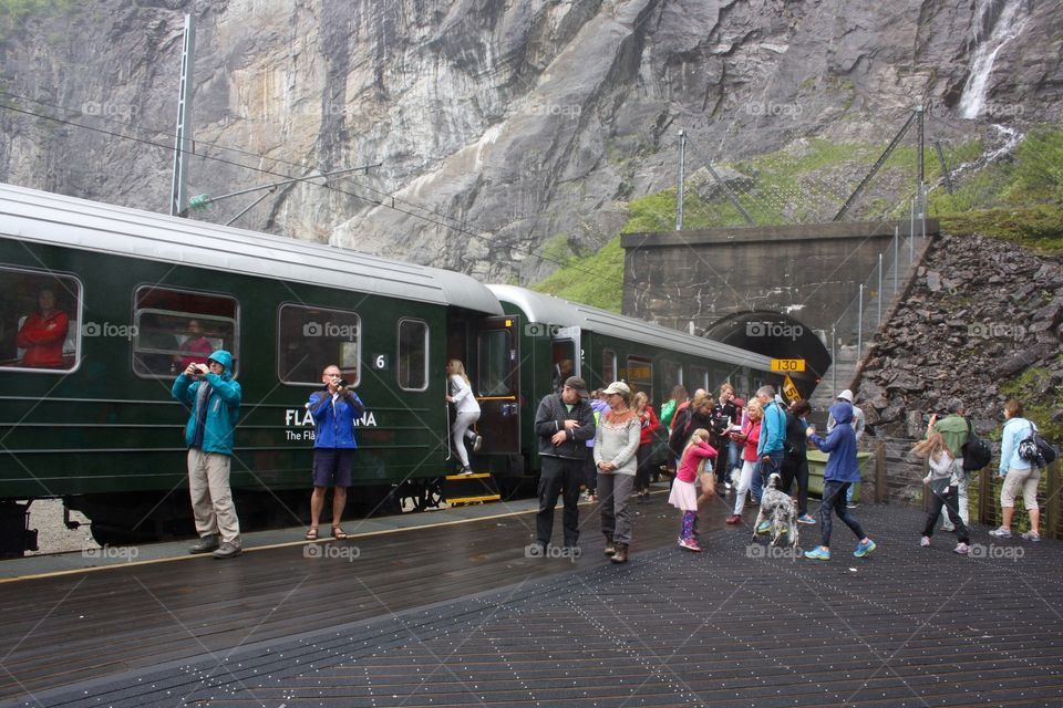 Taking a ride with Flåm railway