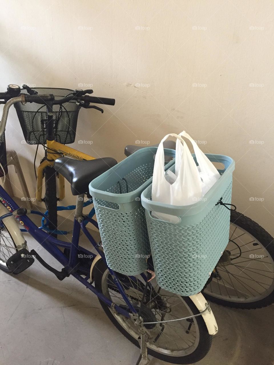 Bike with Twin Plastic Baskets