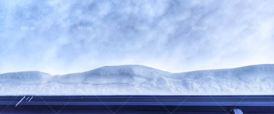 snow on the roof
