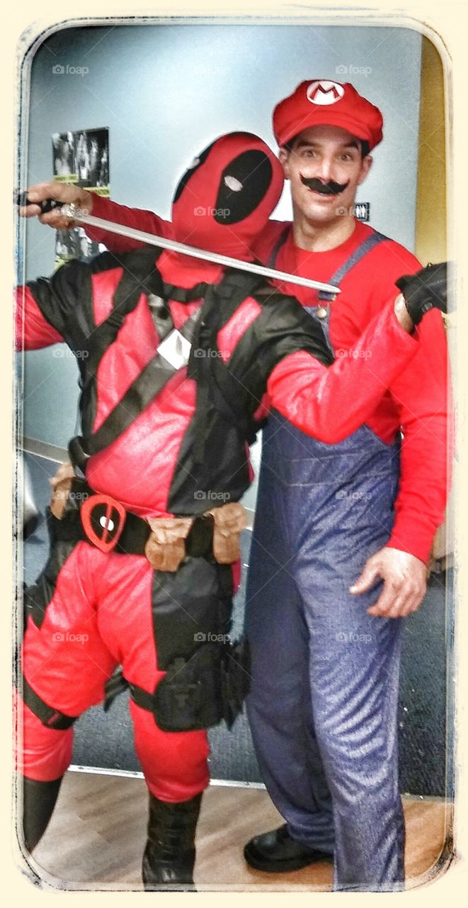 mario and the sword. loved thes two costumes last night.
