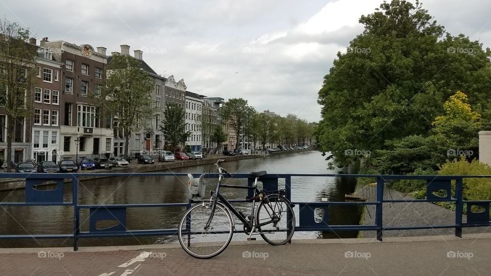 Amsterdam - Bike by canal