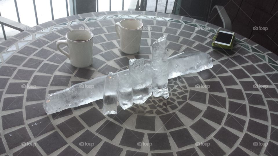 ice table and coffee