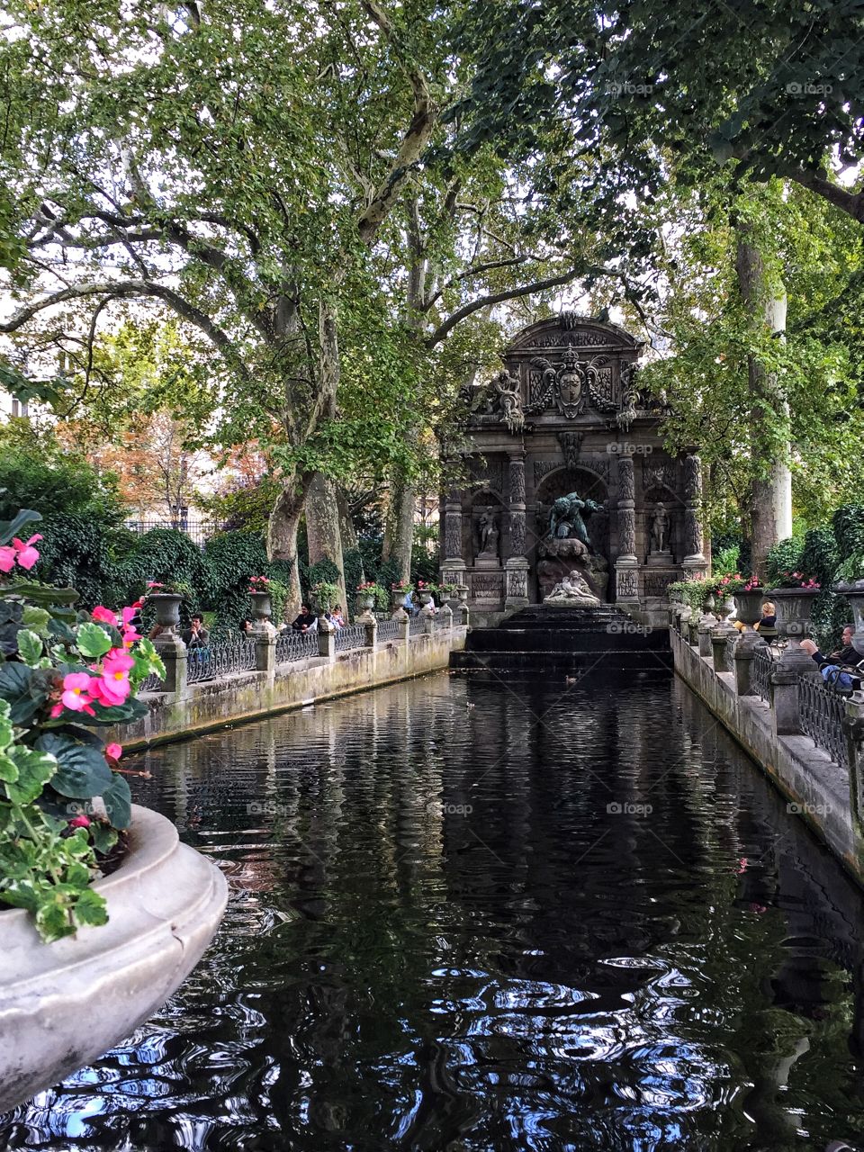 Water feature in the Luxembourg Gardens, Paris
