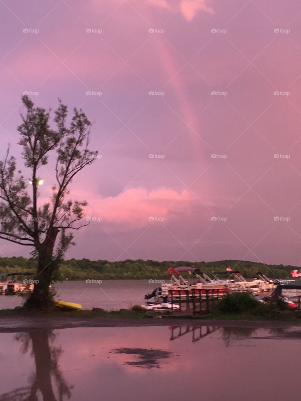 Lake sky after storm 