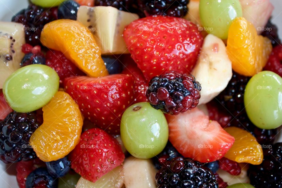 Overhead view of salad