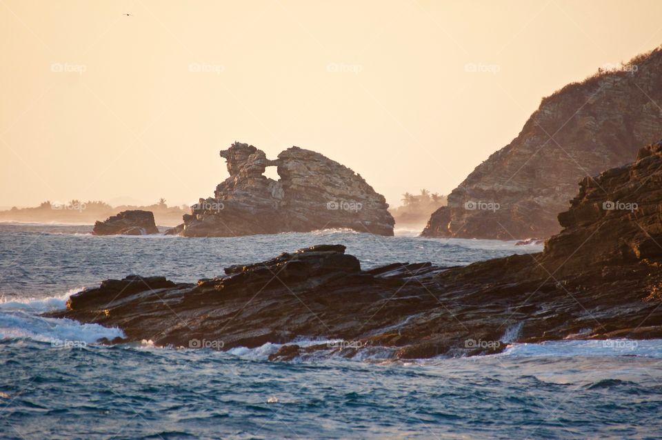 View of rocks at beach