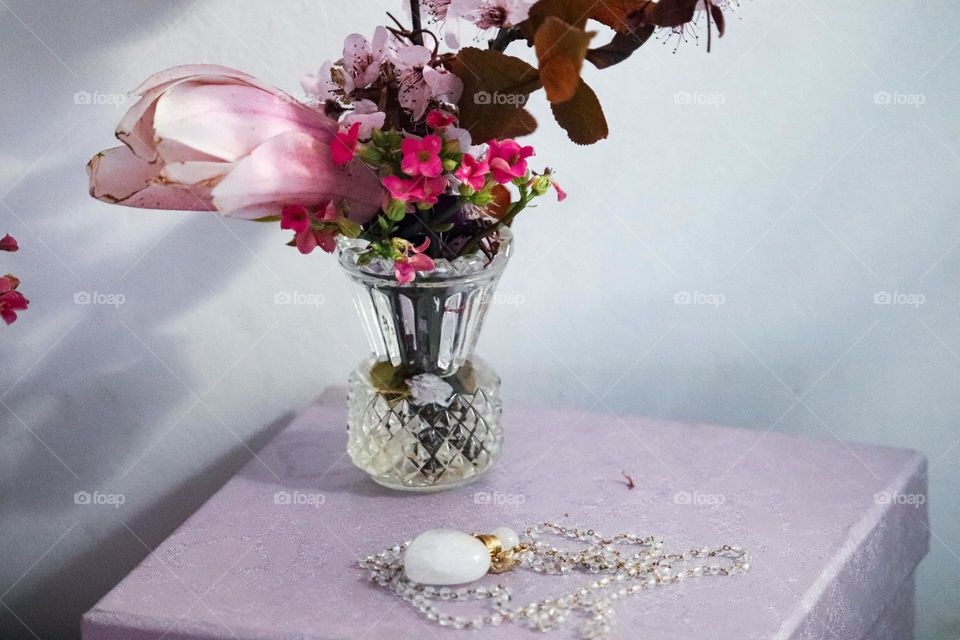 Spring floweres in a vase