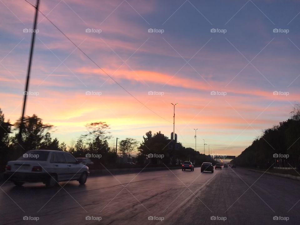 A beautifull sky with this magic sunset made me fresh after a busy day,wish you so