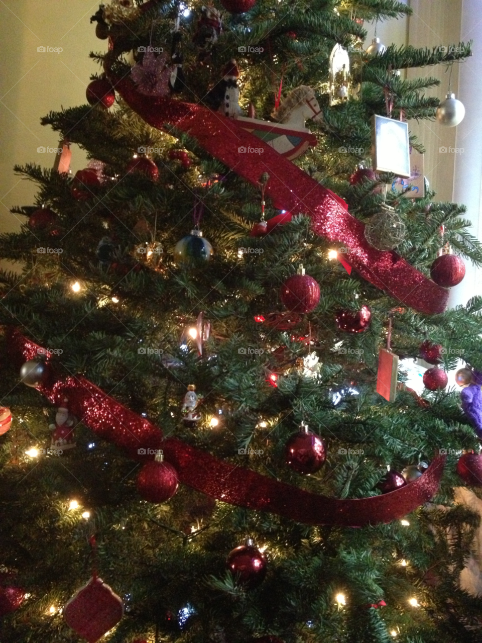 red tree christmas lights by emmanuelgr