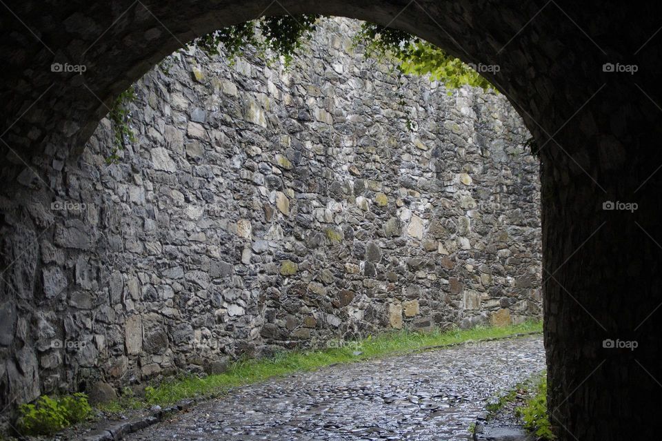 Stone Wall Gates Street