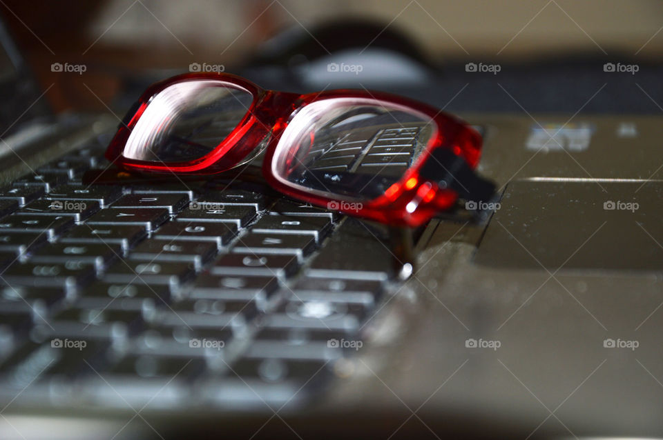 glasses on a pc