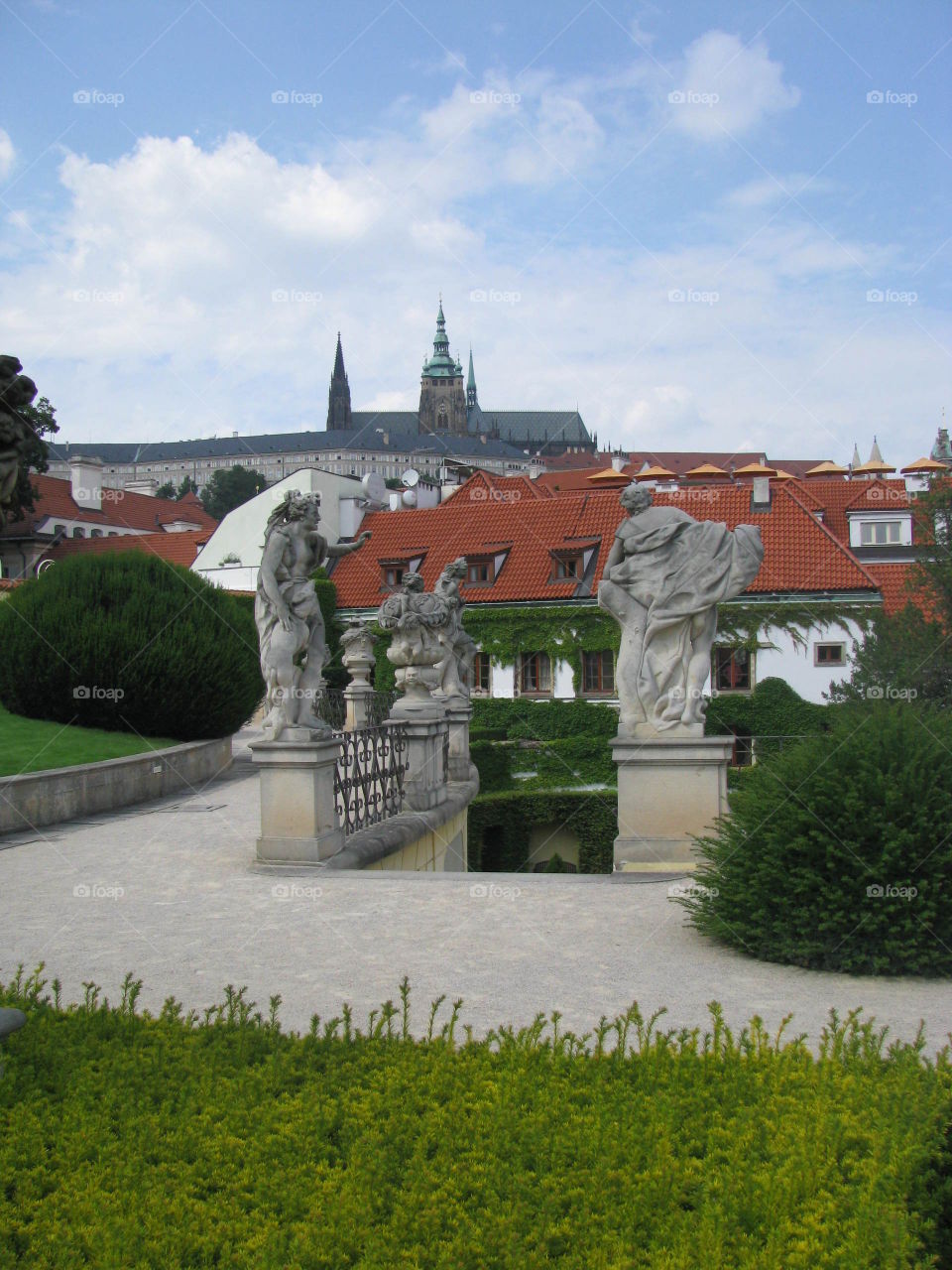 Vrtba Garden with Prague castle