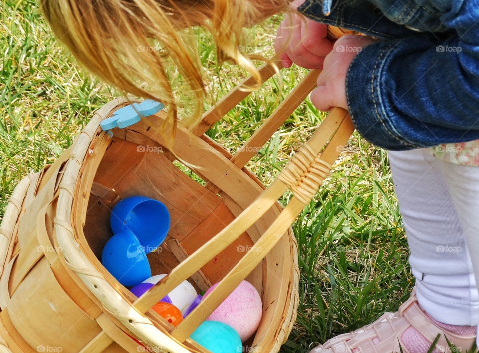 Easter Basket With Eggs