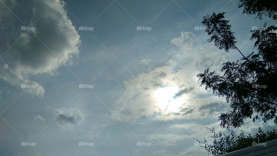 Blue sky with lovely Clouds all bluish