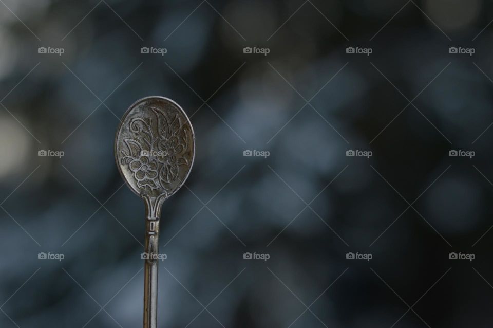 old metal spoon.