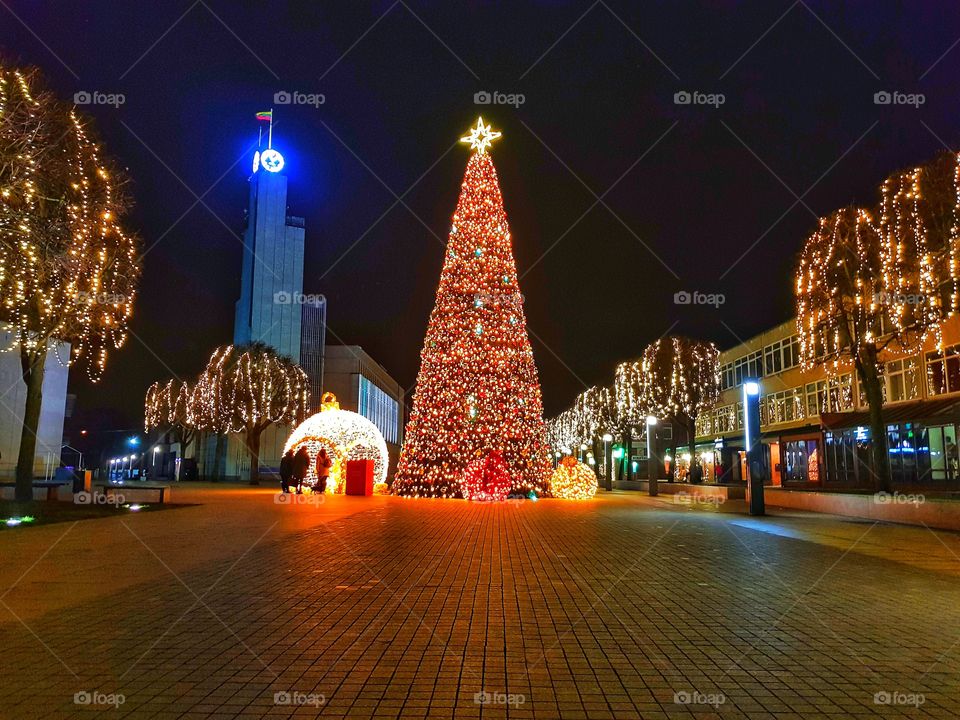 Christmas tree in Alytus.