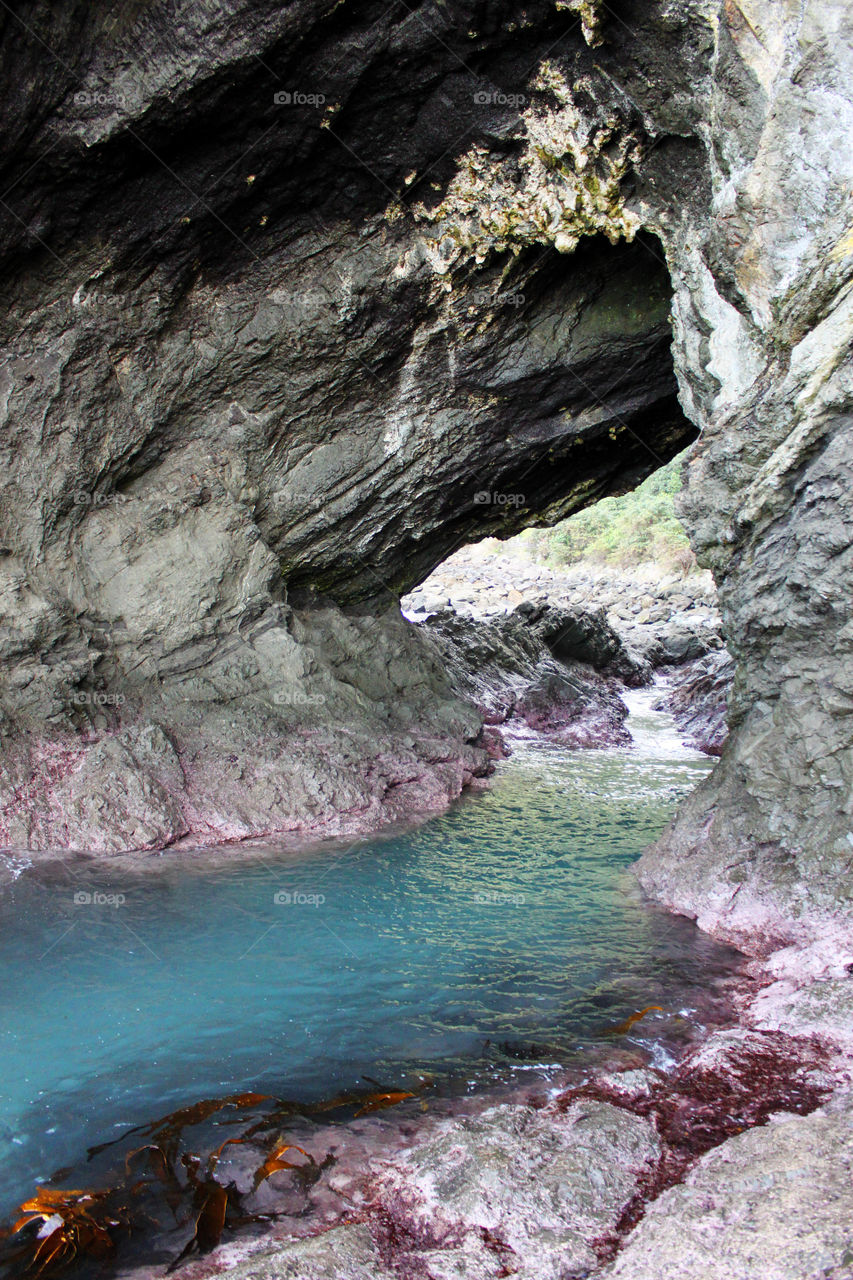 Stream flowing through the cave