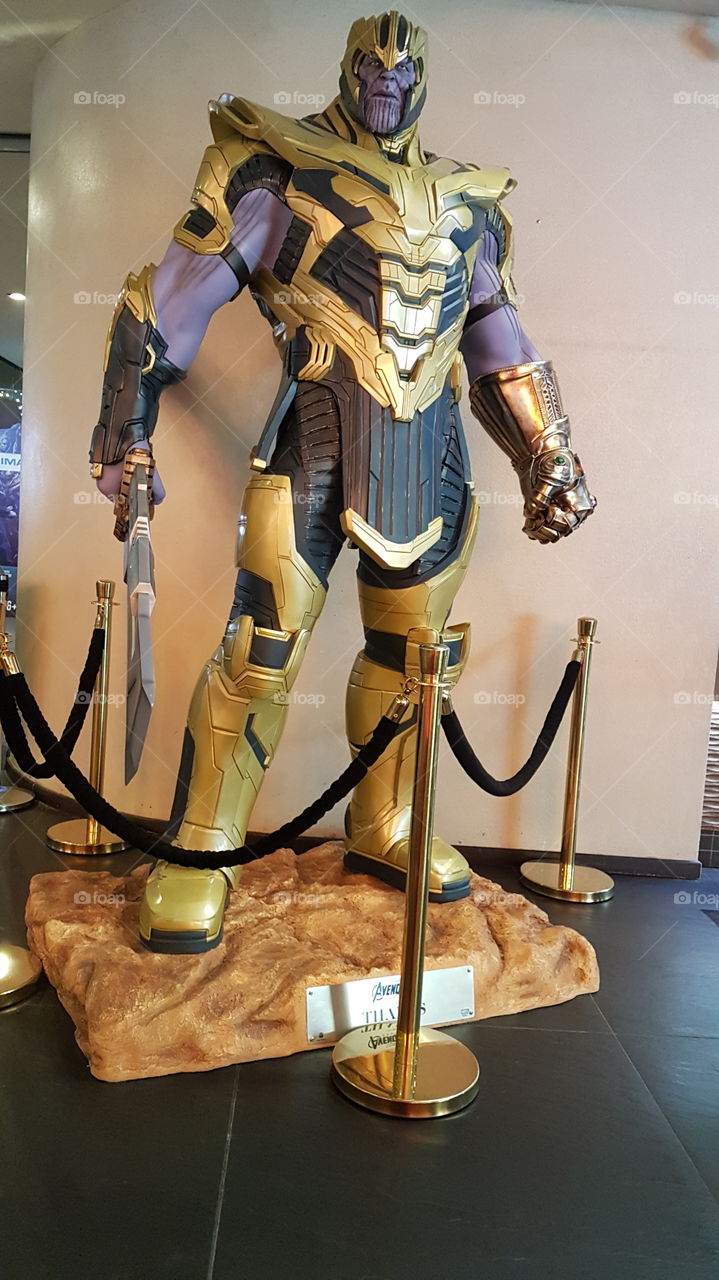 Thanos statue in the cinema