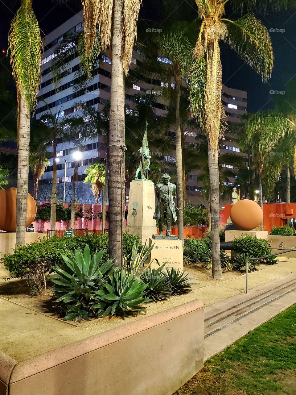 LA Pershing Square Beethoven Statue