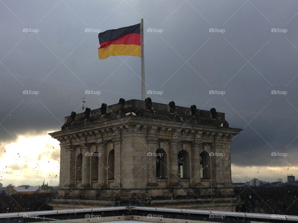 Rainy day in Berlin, Germany