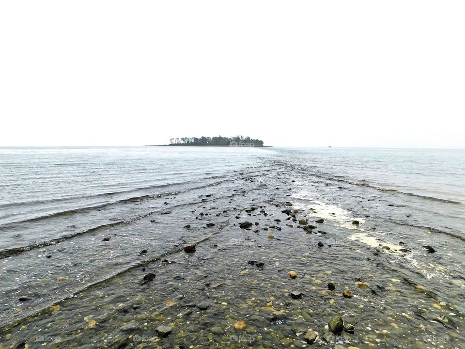 Walking the tombolo at silver sands...