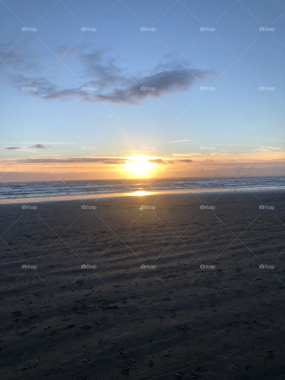 Sunset on the beach 