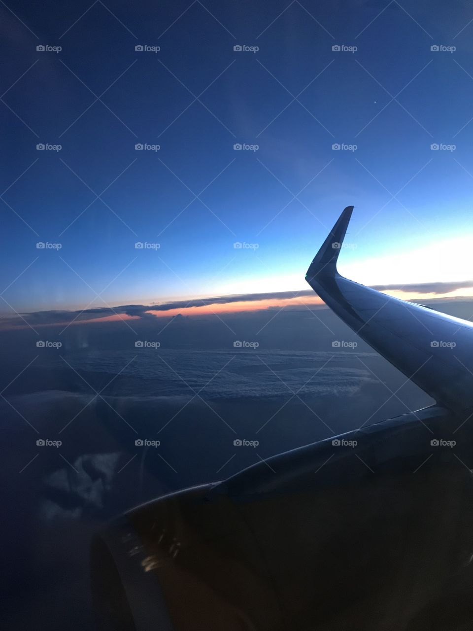 Sunset while flying 