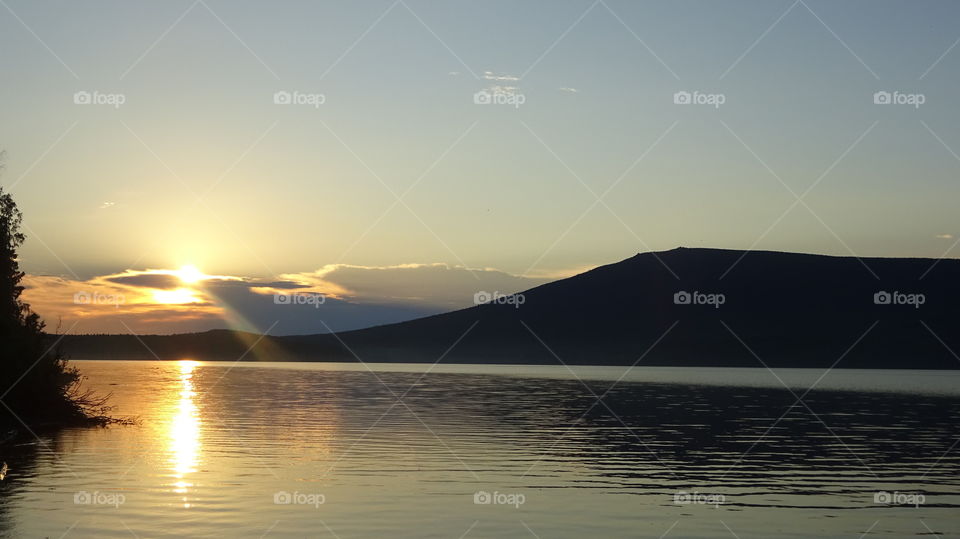 sunset in the Urals Mount Kachkanar 800 meters above sea level