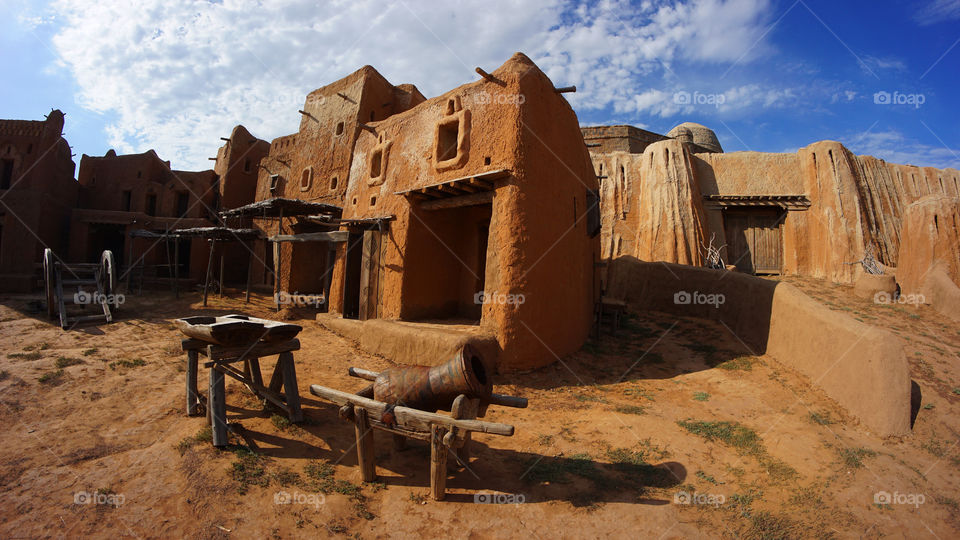 Shed-batu. The city is made of clay.