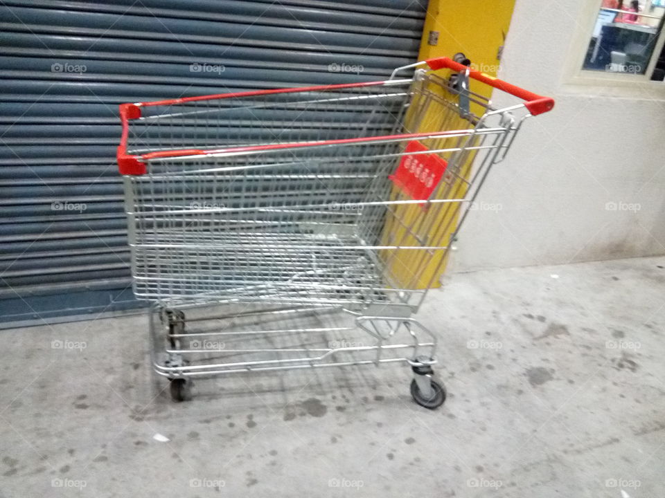 shopping trolley in a mall. take it and enjoy shopping.