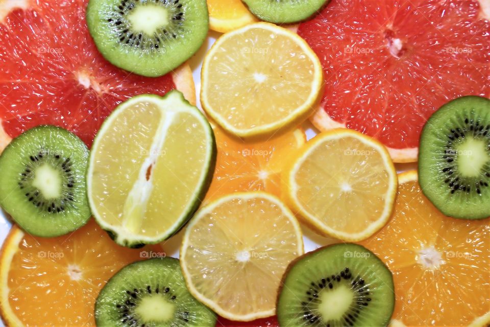 Citrus and kiwi. The view from the top.