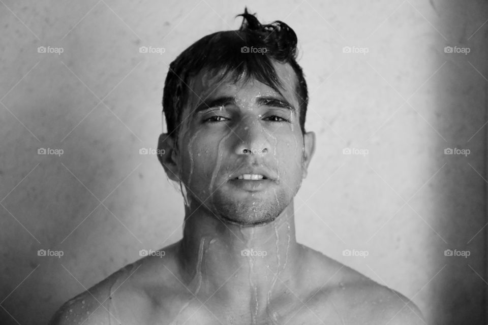 Indian model in shower. Indian model in shower