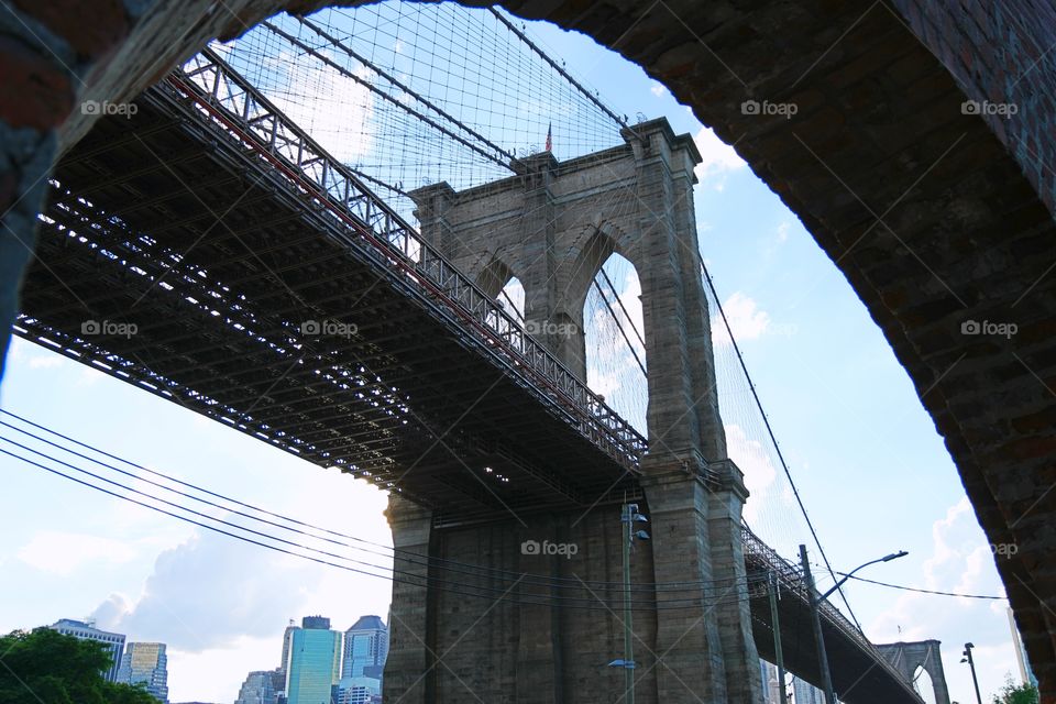 Arch Perspective Brooklyn Bridge
