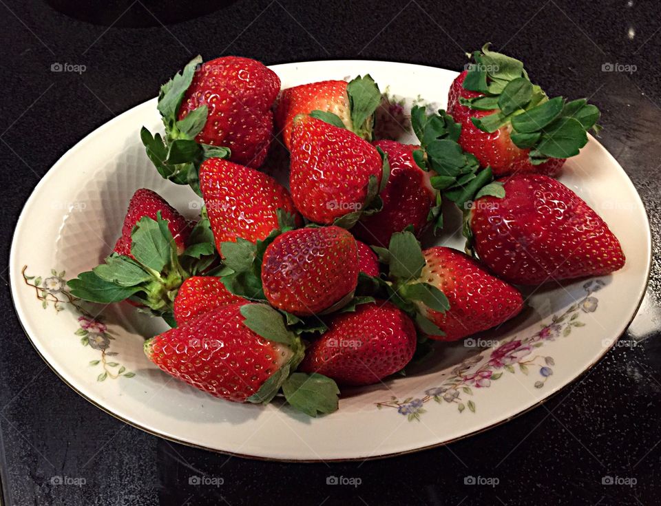 Strawberries In A Bowl