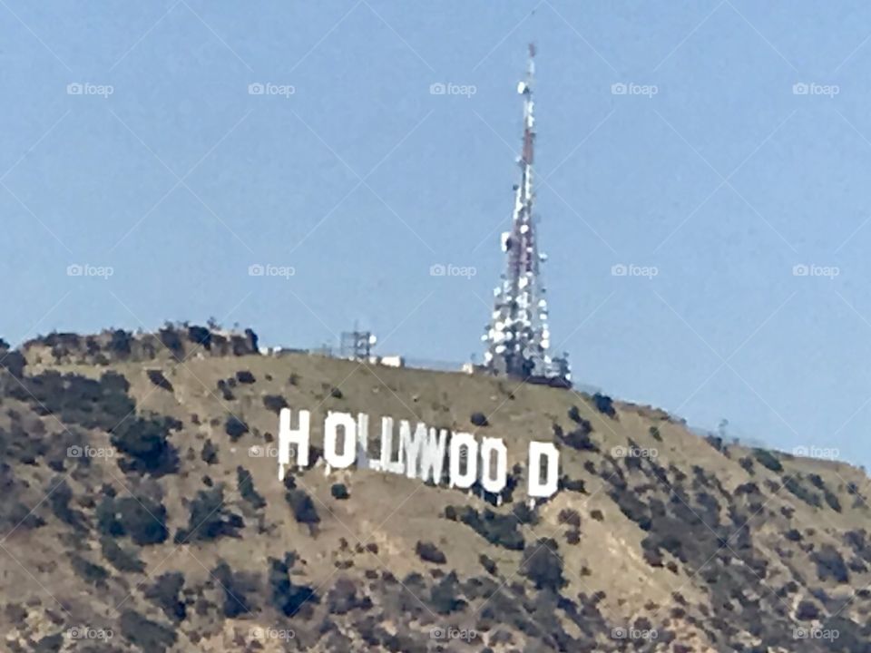 Hollywood sign and hill