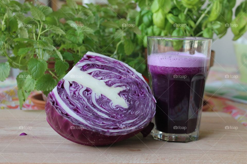 Red cabbage juice