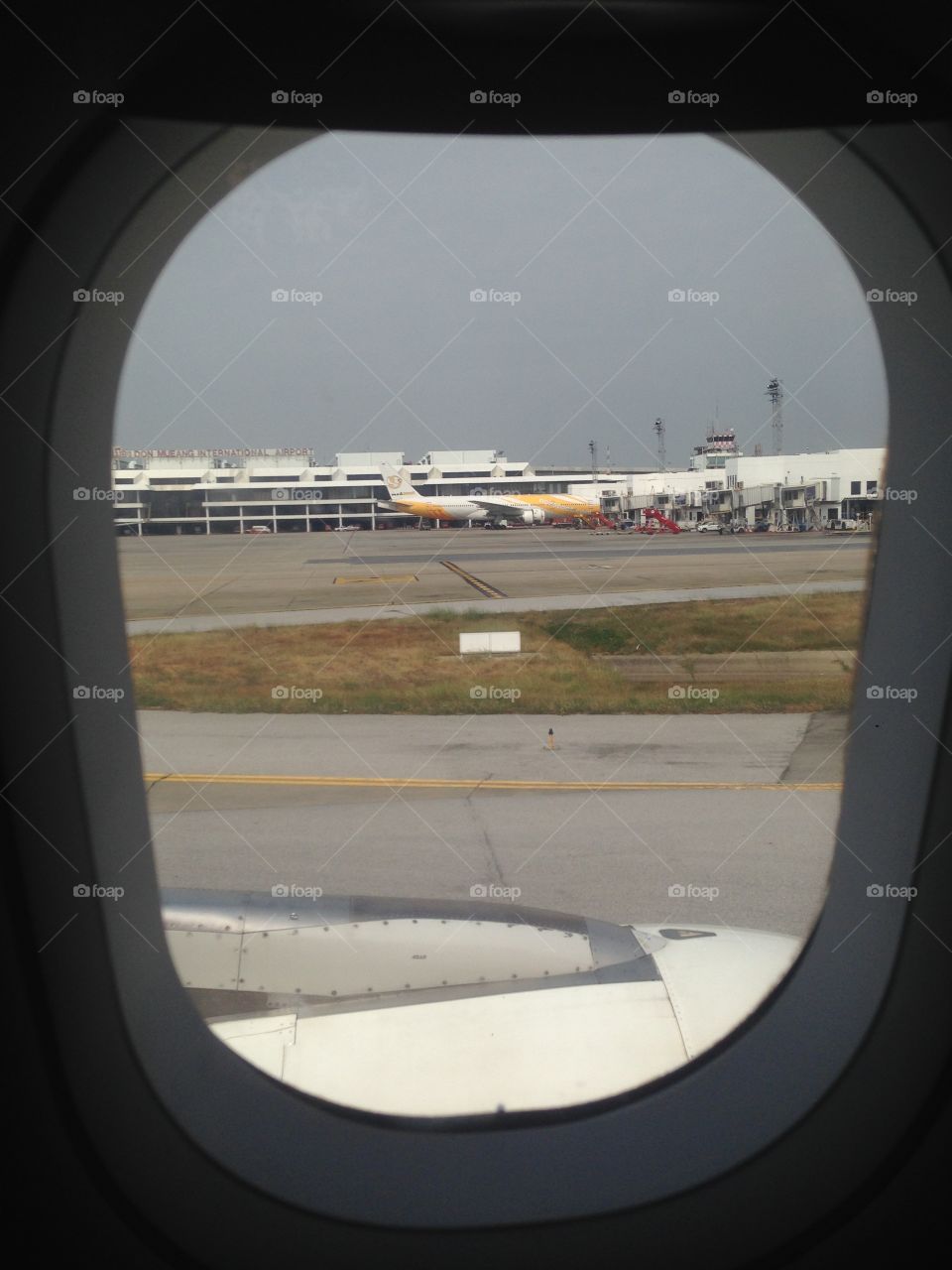 Airplane Window View